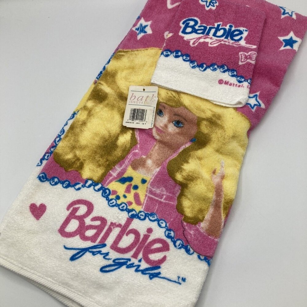 RA Briggs Mattel Barbie Bath Towel Washcloth